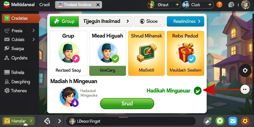 Fitur live chat untuk berinteraksi dengan pemain lain.