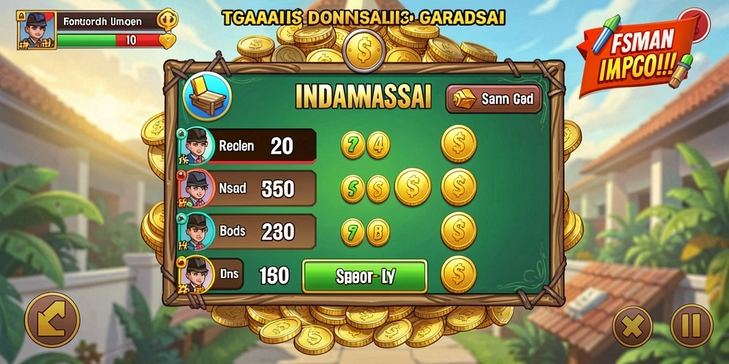 Screenshot memperlihatkan fitur bonus yang menguntungkan bagi pemain.