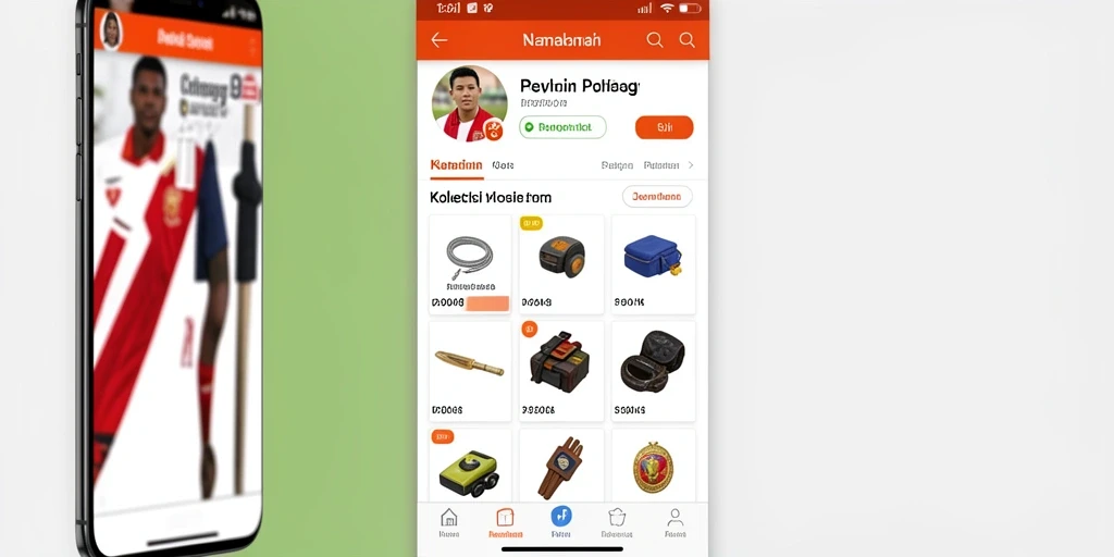 Tampilan fitur sosial yang memungkinkan interaksi antar pemain.